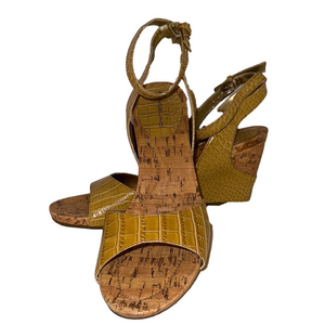 Bandolino Cork Wedge Heel Sandals Size 9.5M - EUC